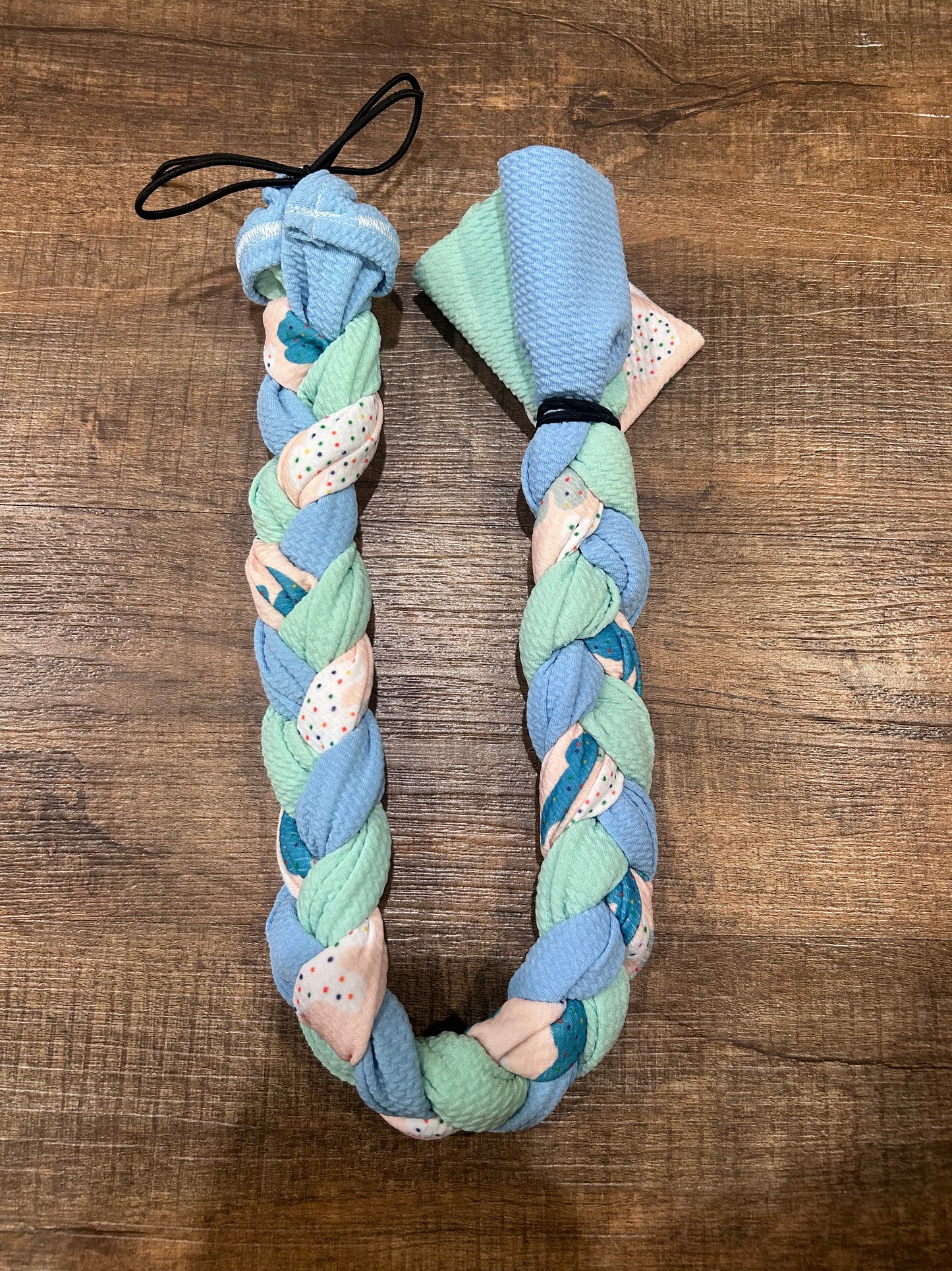 Blue Animal Cookie Braided Tail Bag