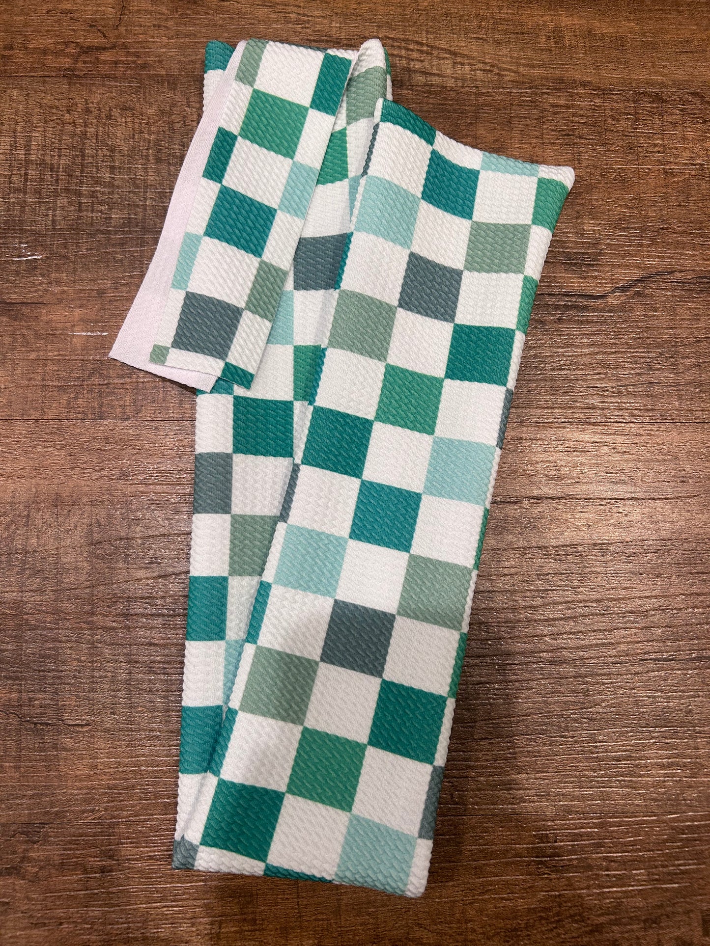Green Checkered Tail Bag