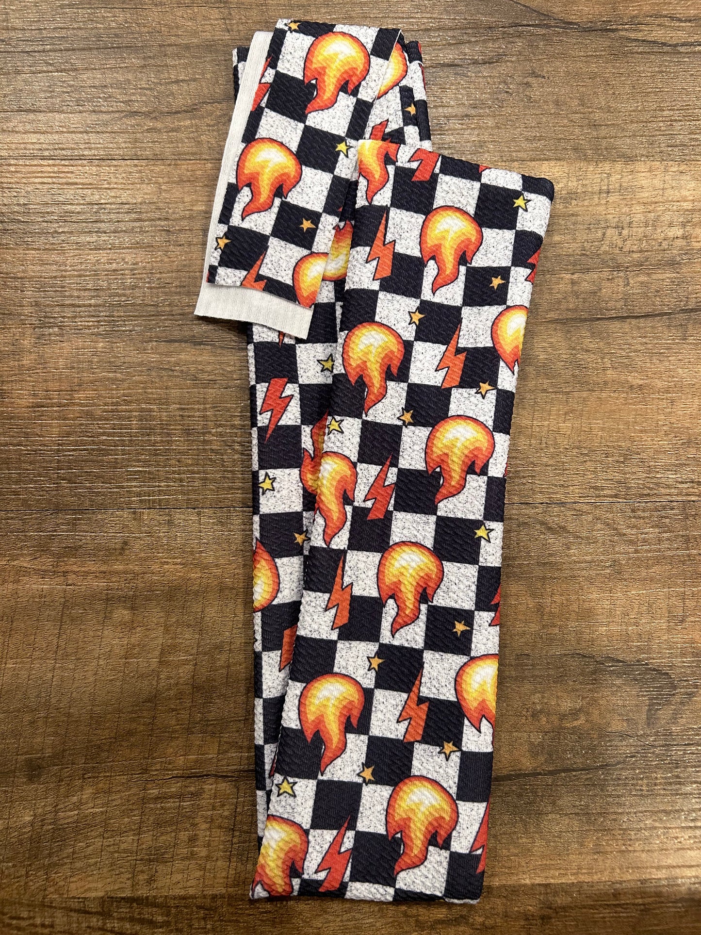 Checkered Flames Tail Bag