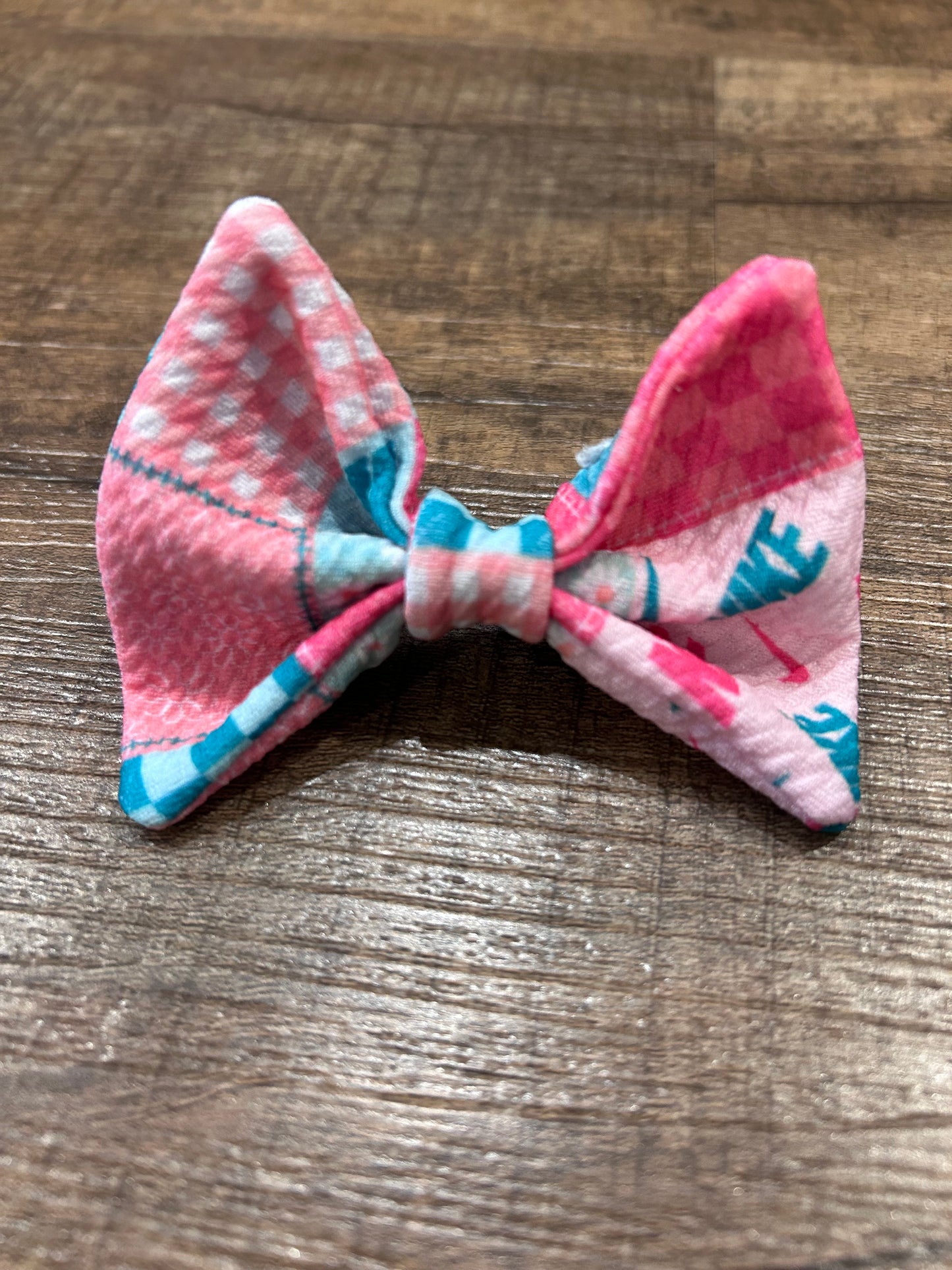 Checkmark Patchwork Bow Tie