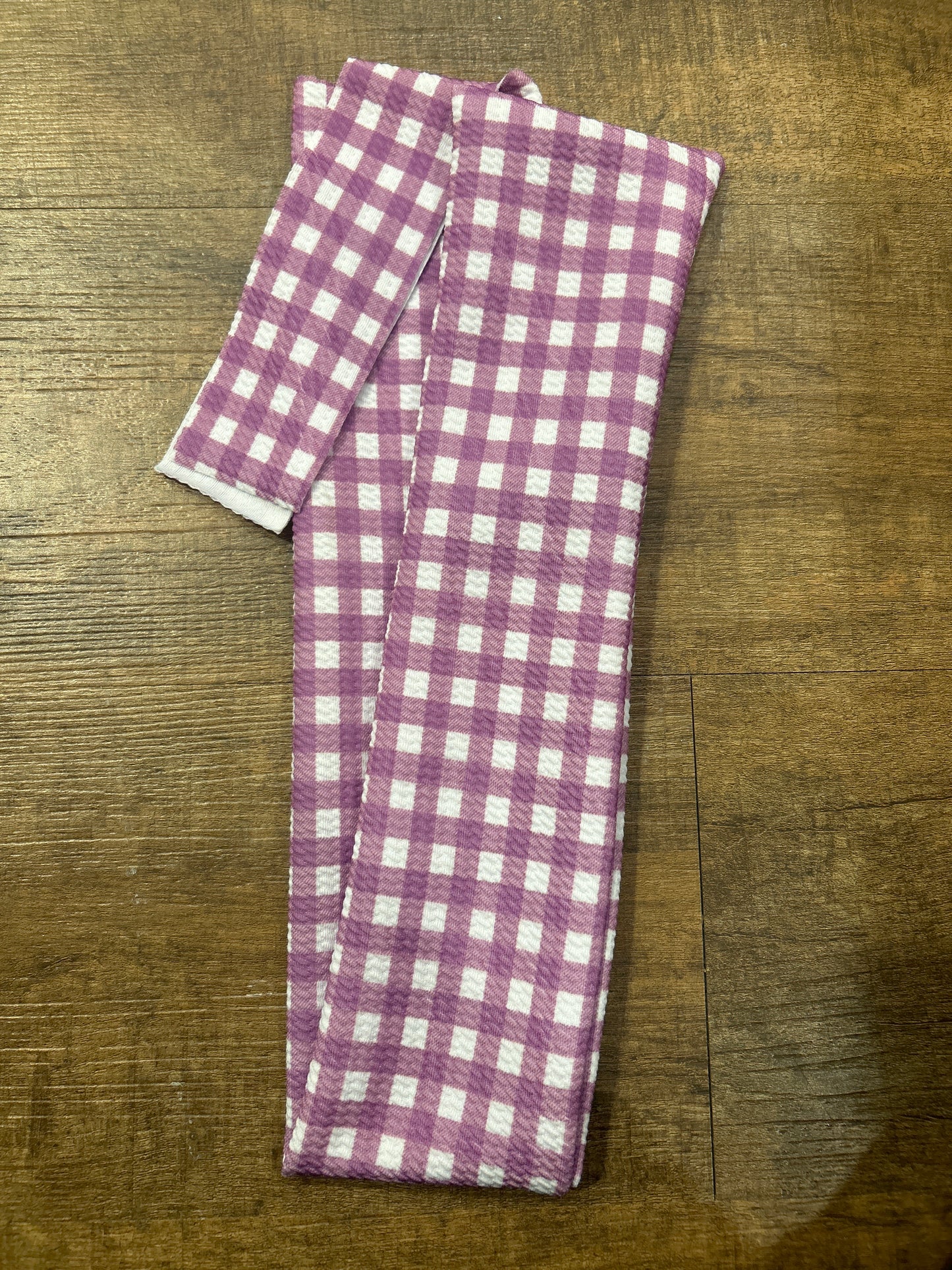 Purple Gingham Tail Bag