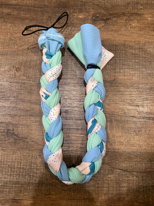 Blue Animal Cookie Braided Tail Bag