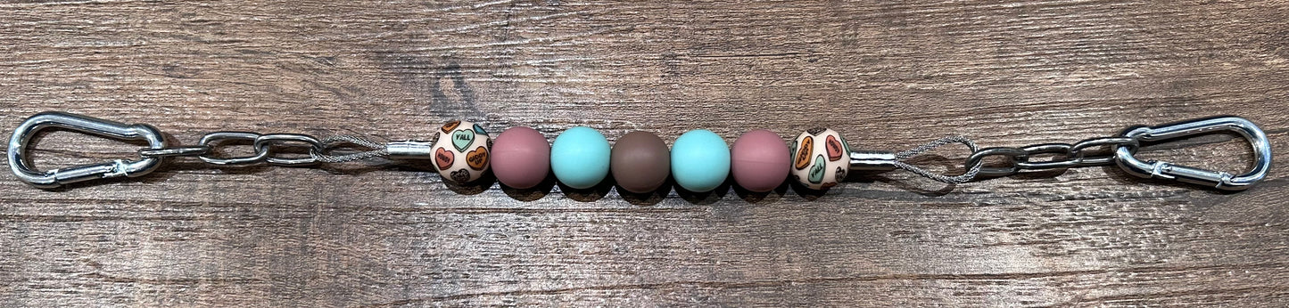 Western Candy Heart Curb Chain - Horse Sized