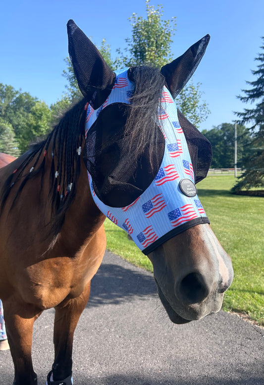 American Flag Stretch Fly Mask