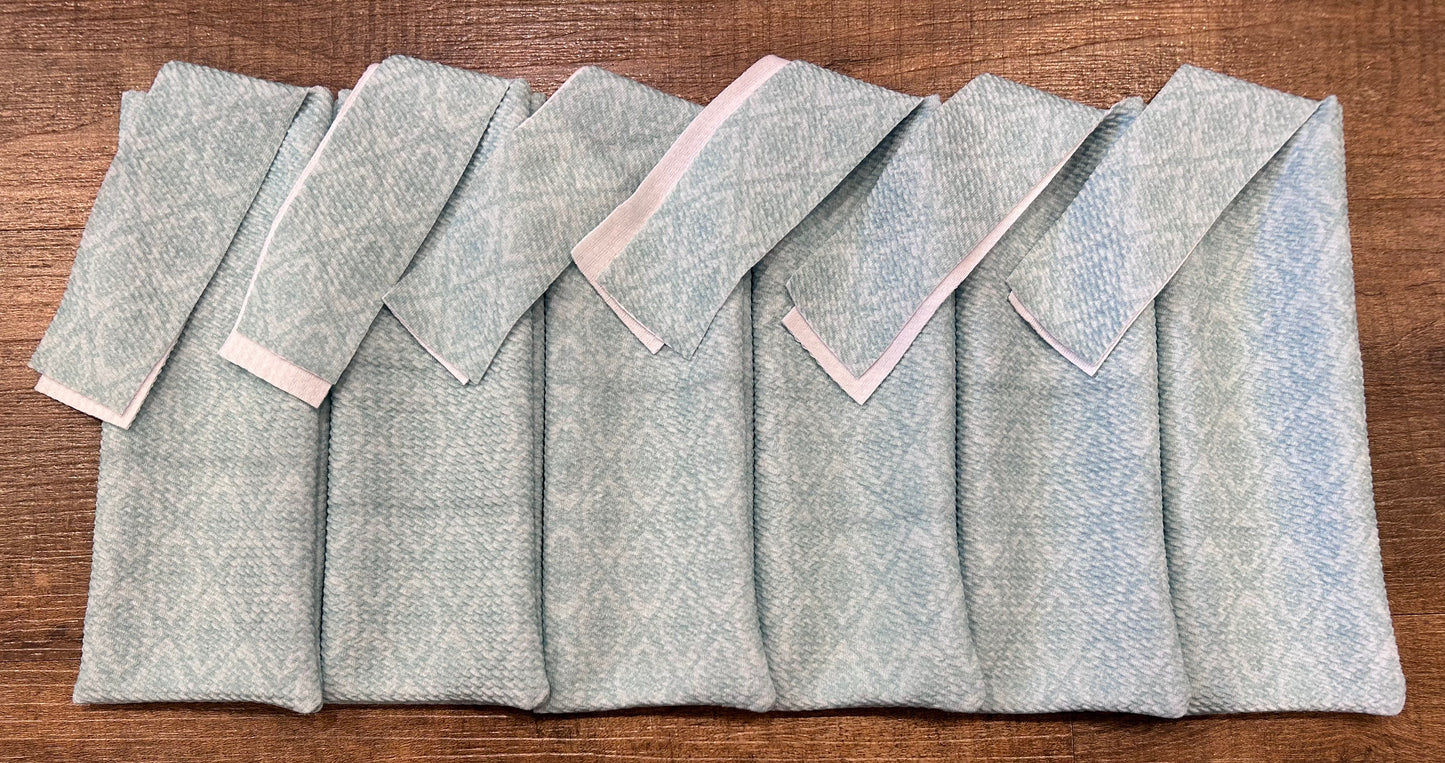 Teal Patterned Mane Bags