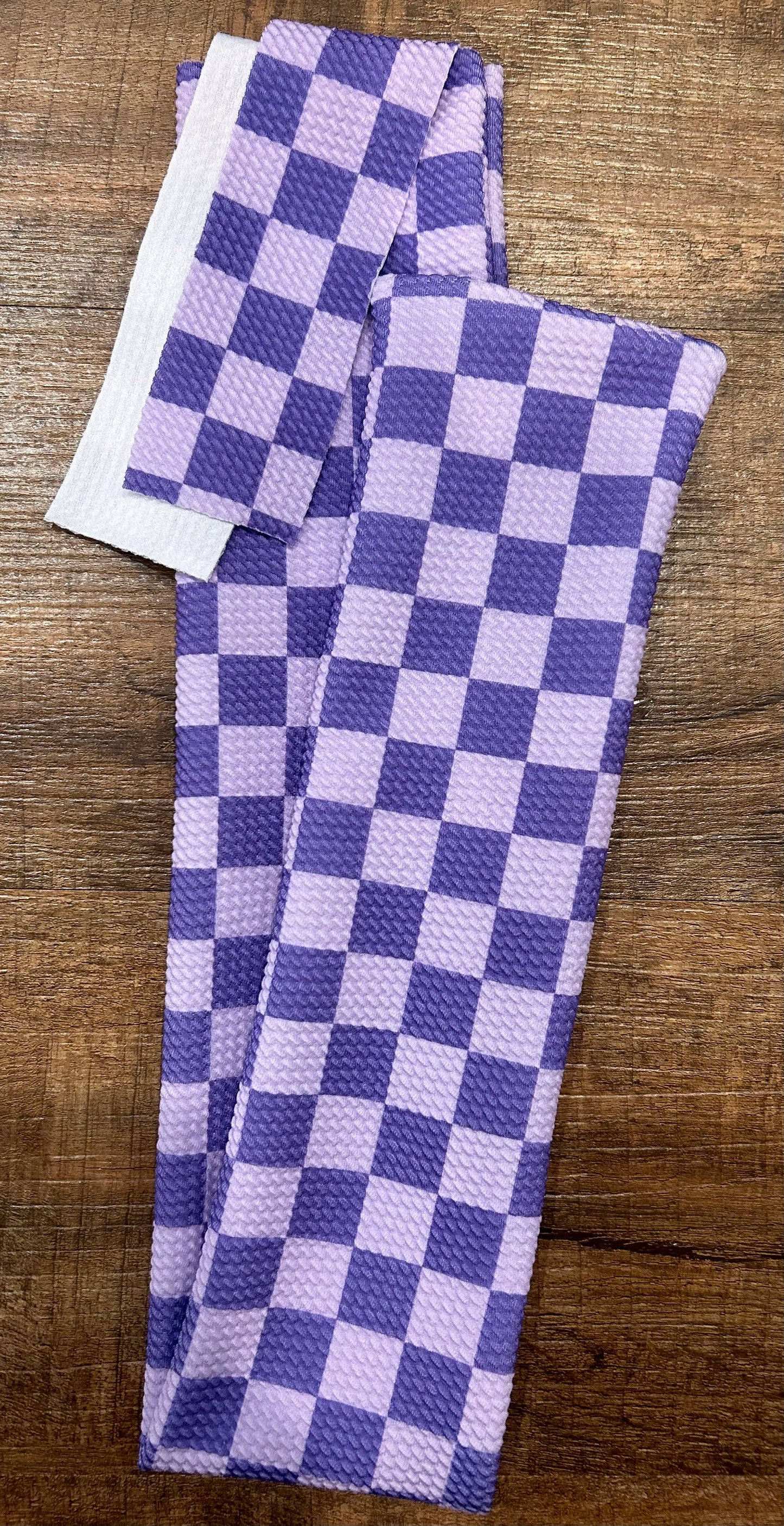 Purple Checkered Tail Bag