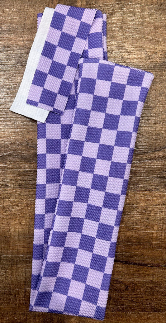 Purple Checkered Tail Bag
