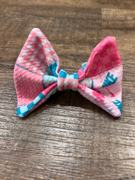 Checkmark Patchwork Bow Tie