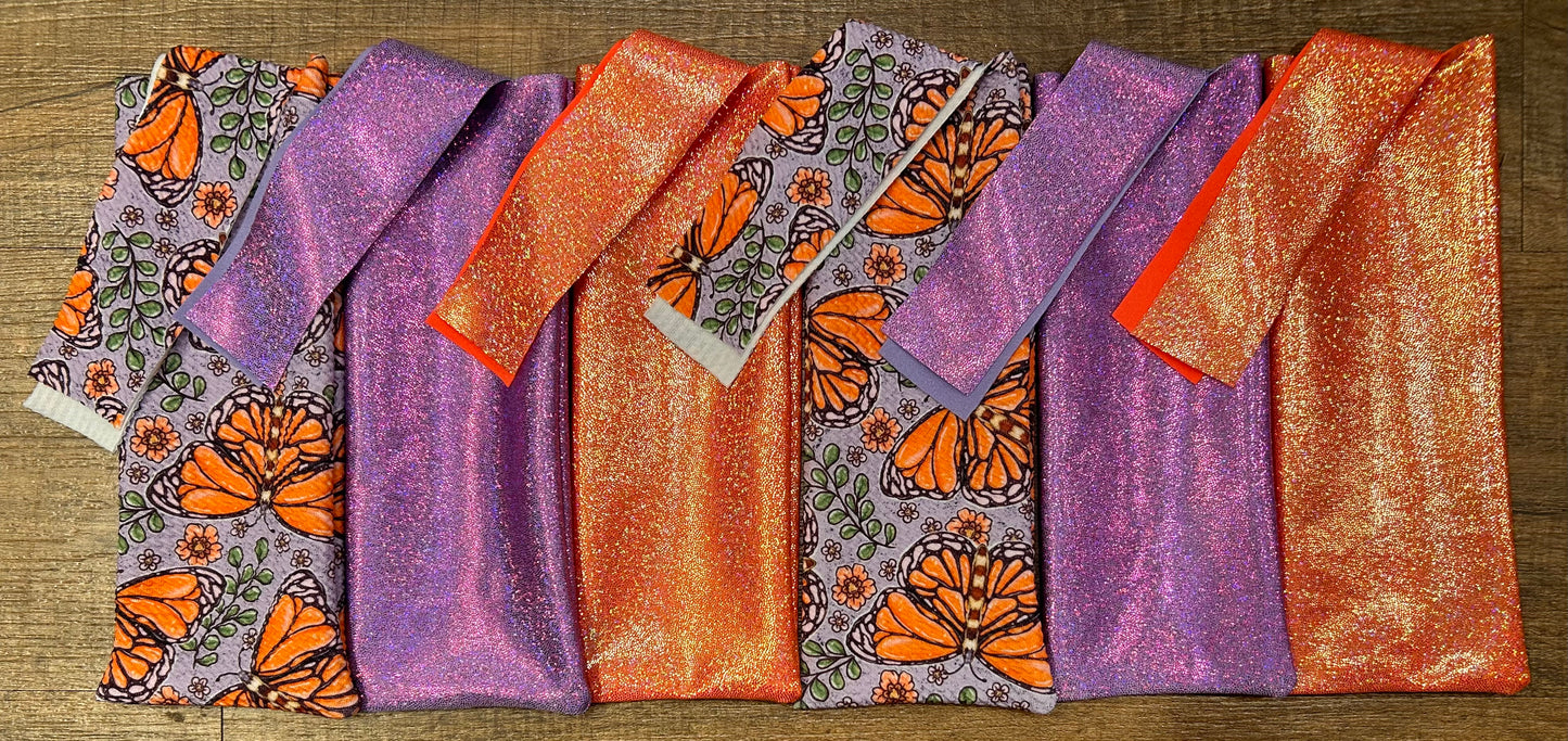 Orange and Purple Butterfly Mane Bags