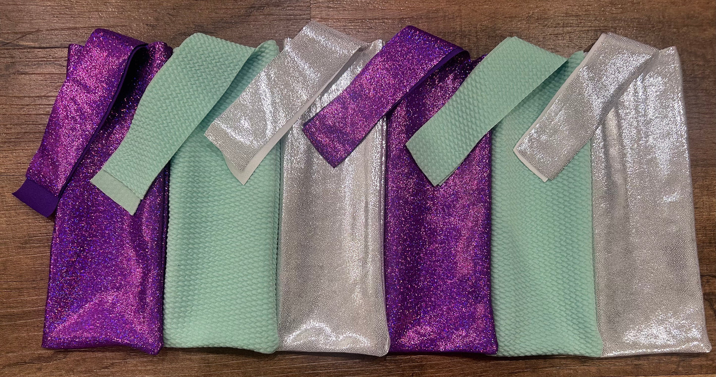 Purple, Teal, and Silver Mane Bags