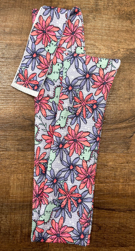 Floral Dinosaur Tail Bag
