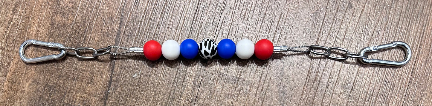 Patriotic Cow Curb Chain - Horse Sized