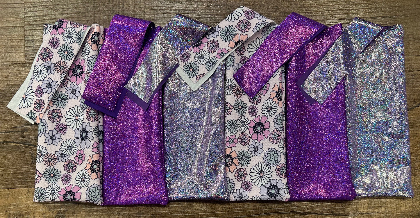 Purple Flower Mane Bags