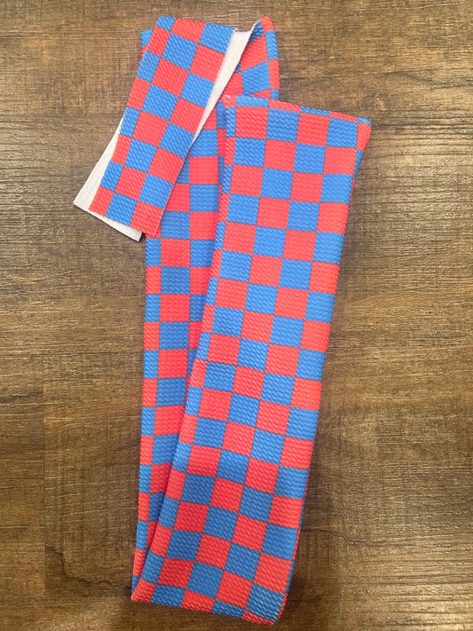 Red and Blue Checkered Tail Bag